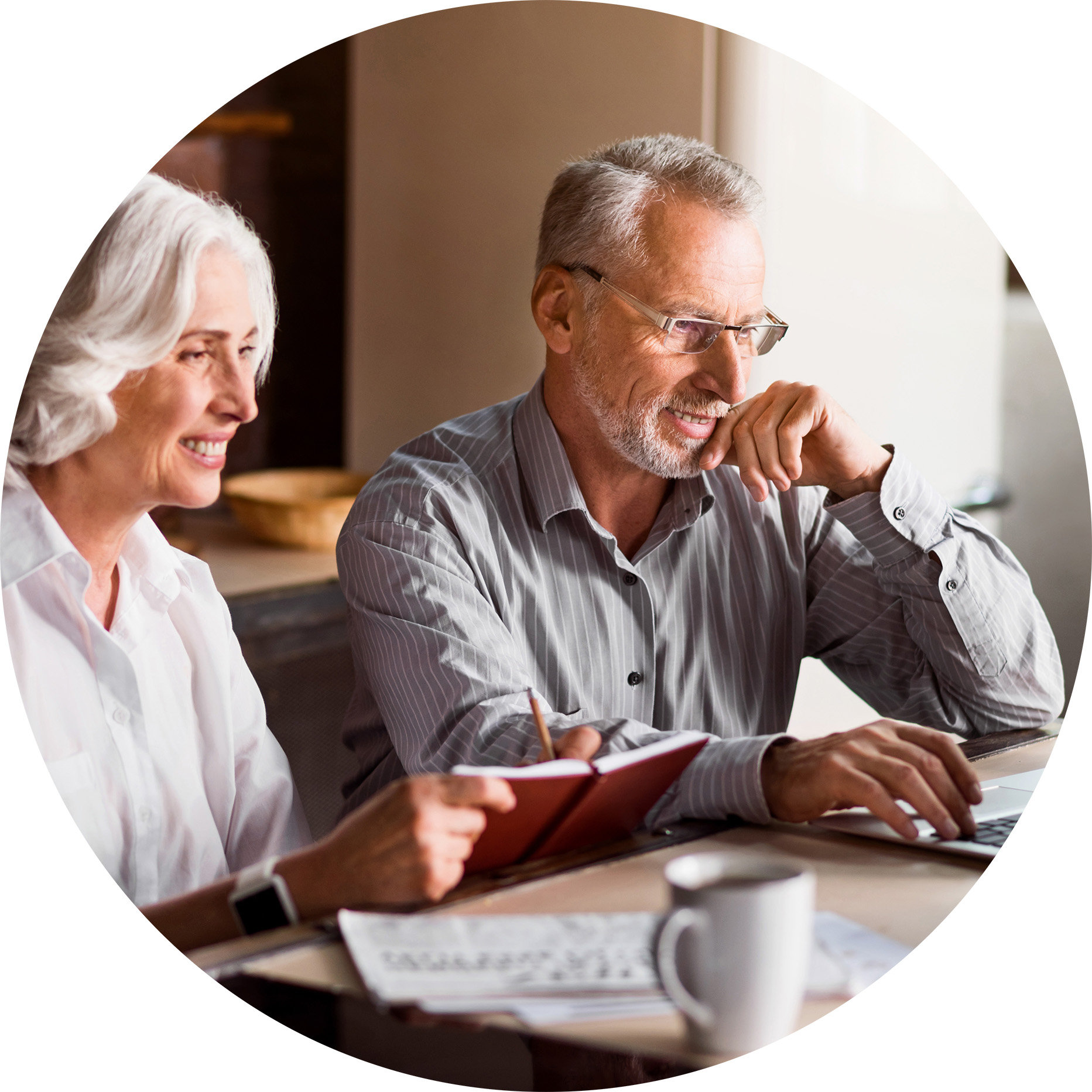 A couple establishing their Giving Account